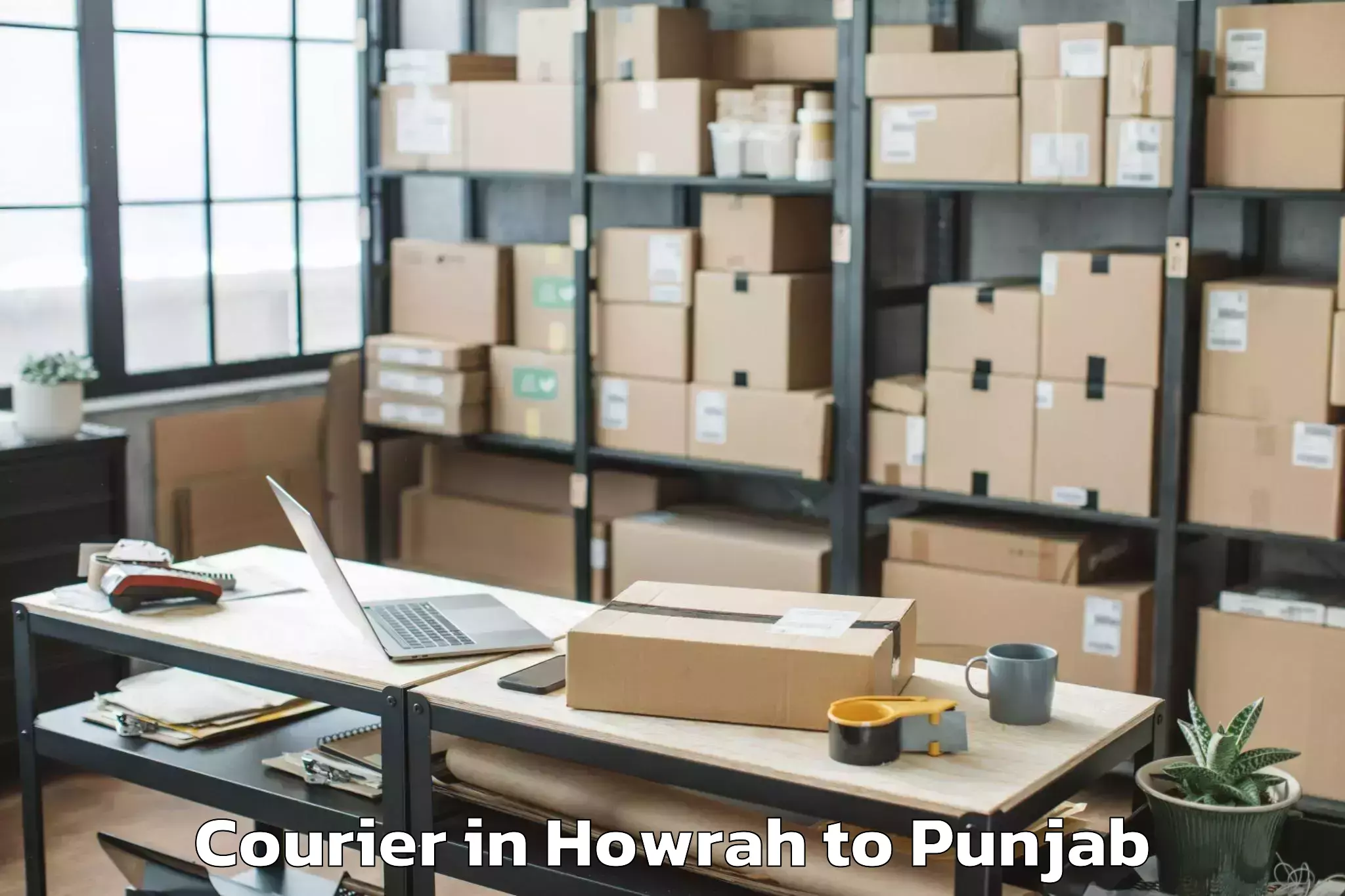 Leading Howrah to Guru Kashi University Talwandi Courier Provider